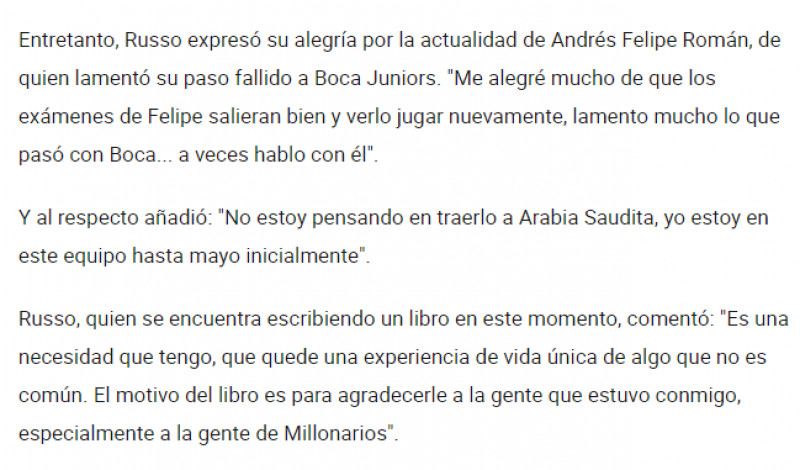 تصريحات روسو