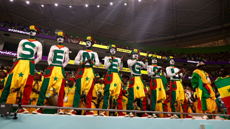 جماهير منتخب السنغال قبل مواجهة هولندا
