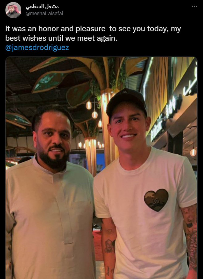 خاميس رودريغيز مع مشعل السفاعي خاميس رودريغيز مع مشعل السفاعي