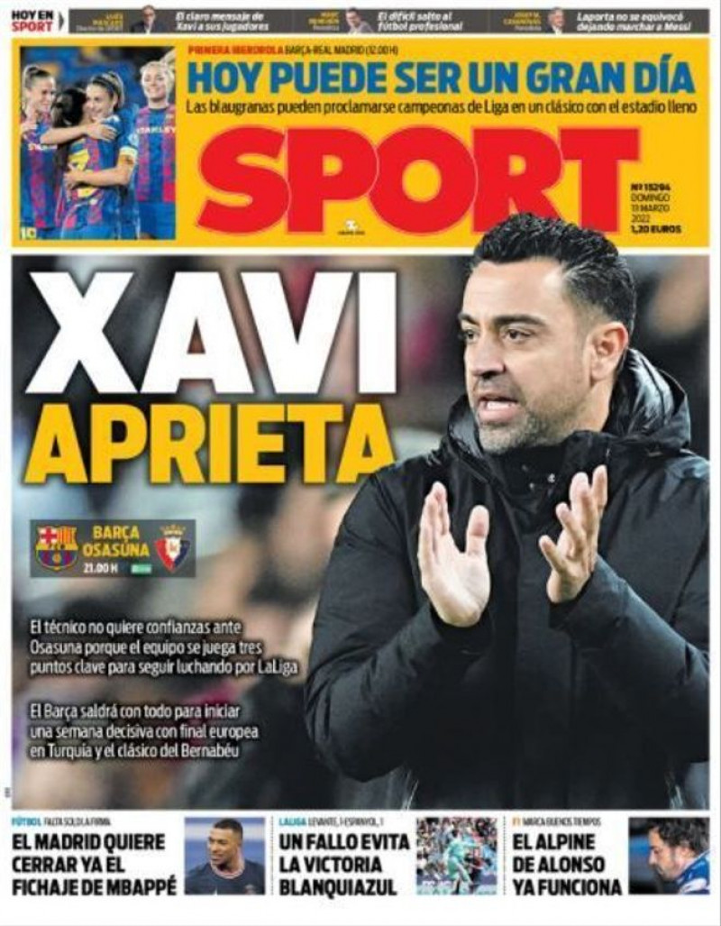 غلاف سبورت 13 مارس 2022 غلاف سبورت 13 مارس 2022