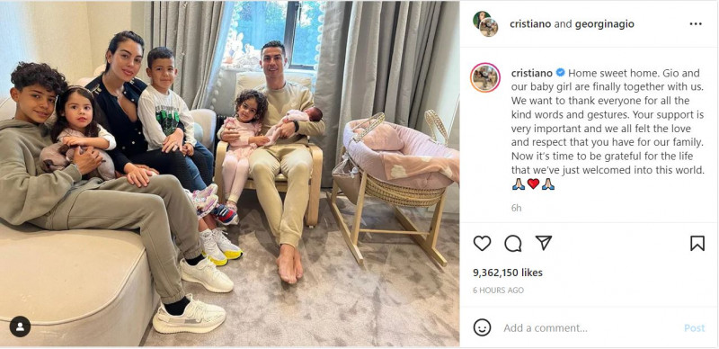 كرستيانو رونالدو مع عائلته