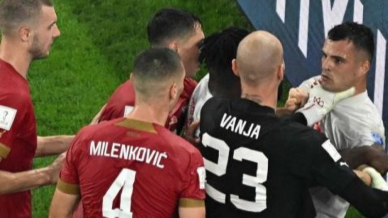 مشاجرة صربيا وسويسرا