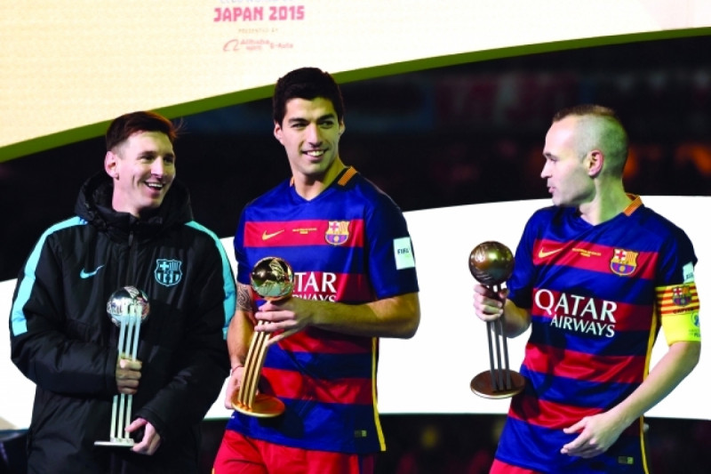 2015- الأوروغوياني لويس سواريز (برشلونة الإسباني) 2015- الأوروغوياني لويس سواريز (برشلونة الإسباني)