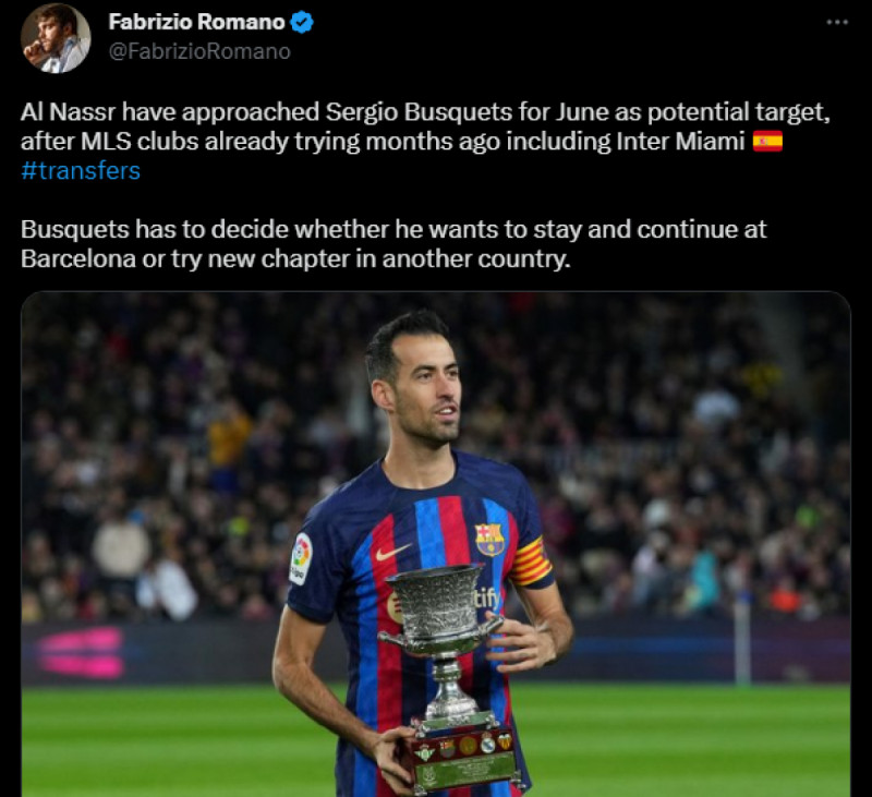 النصر وصفقة سيرجيو بوسكيتس