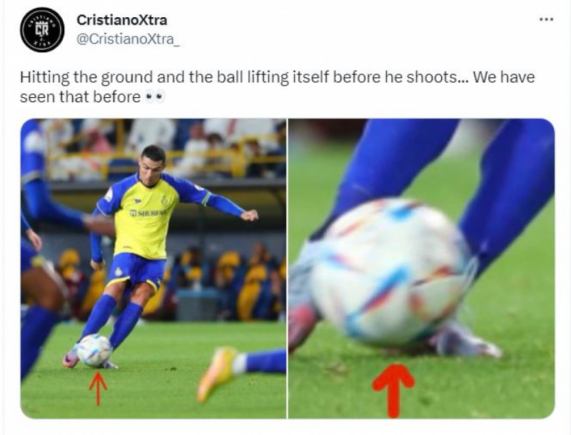 تكنيك رونالدو في الركلة الحرة المباشرة تكنيك رونالدو في الركلة الحرة المباشرة