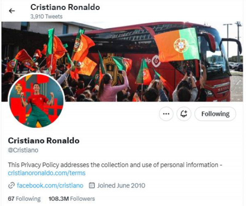 تويتر وكريستيانو رونالدو تويتر وكريستيانو رونالدو