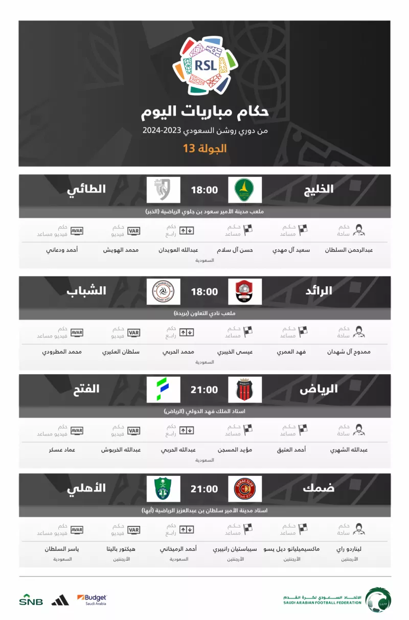 حكام مباريات اليوم حكام مباريات اليوم