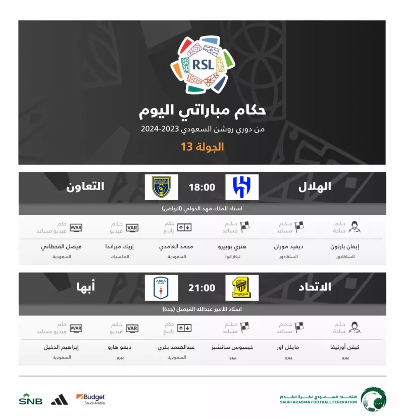 حكام مباريات اليوم حكام مباريات اليوم