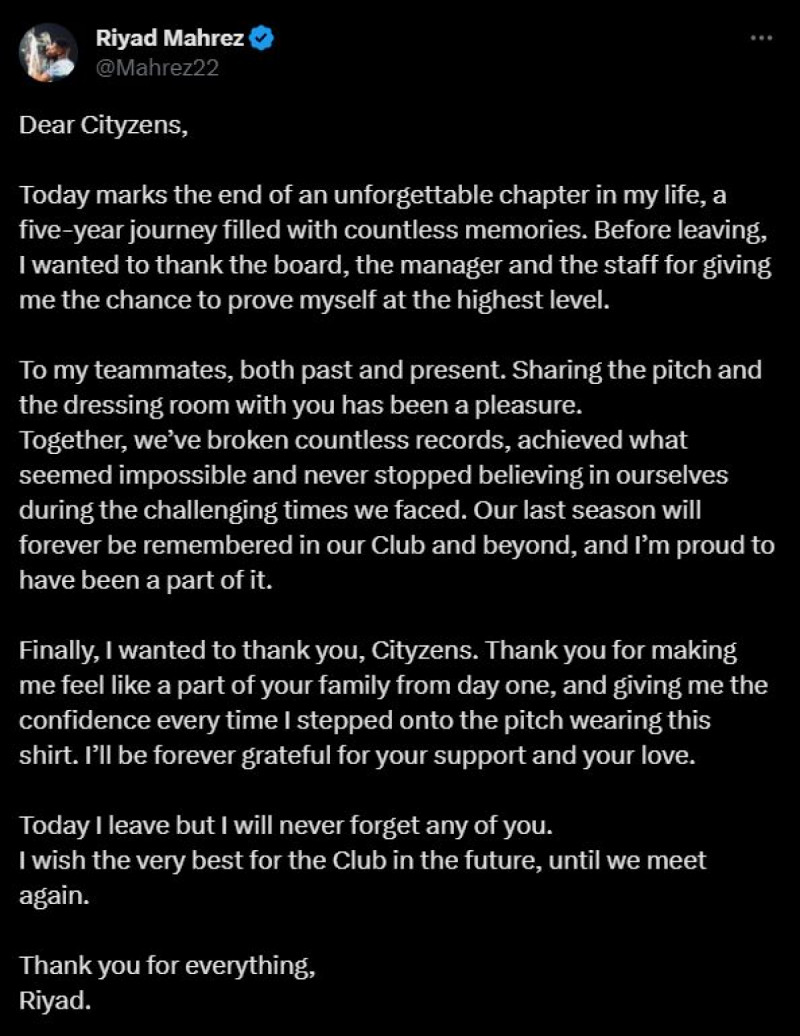 رسالة رياض محرز