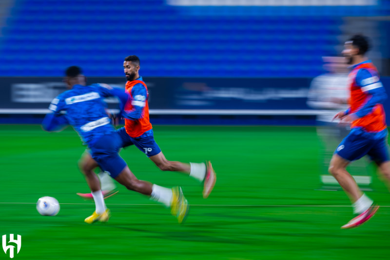 سلمان الفرج في تدريبات نادي الهلال