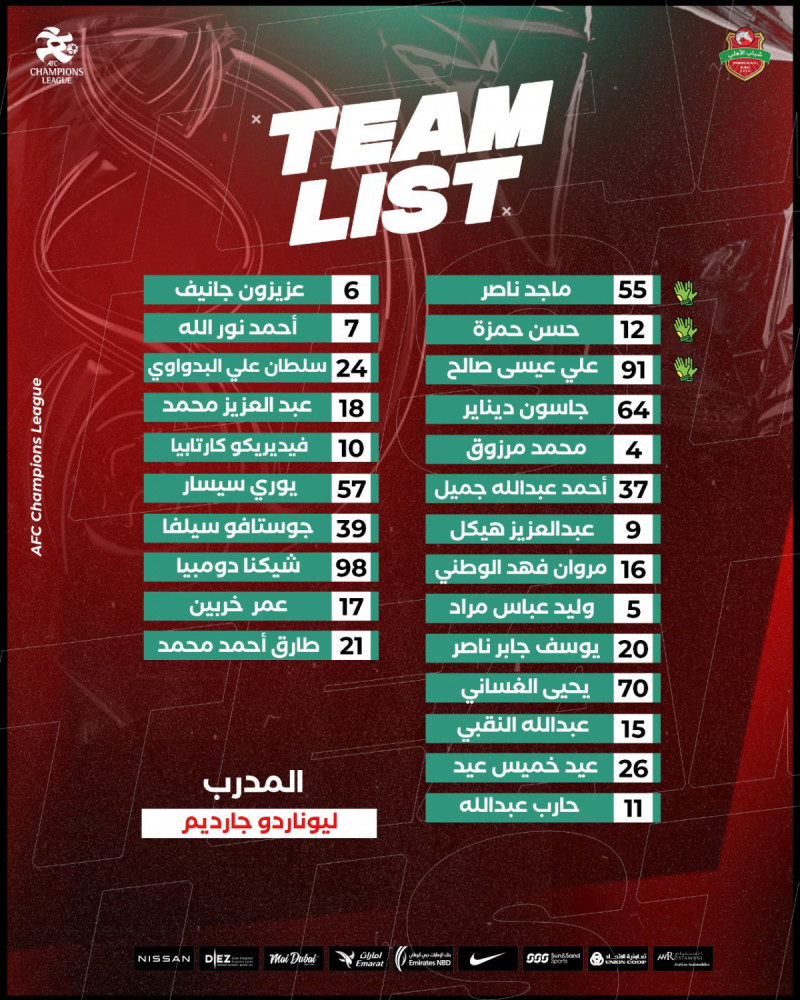 قائمة شباب الأهلي