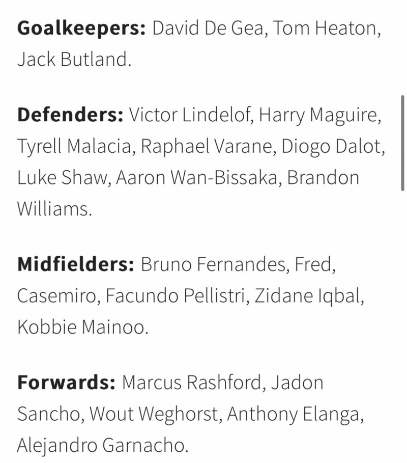 قائمة مانشستر يونايتد أمام برشلونة قائمة مانشستر يونايتد أمام برشلونة