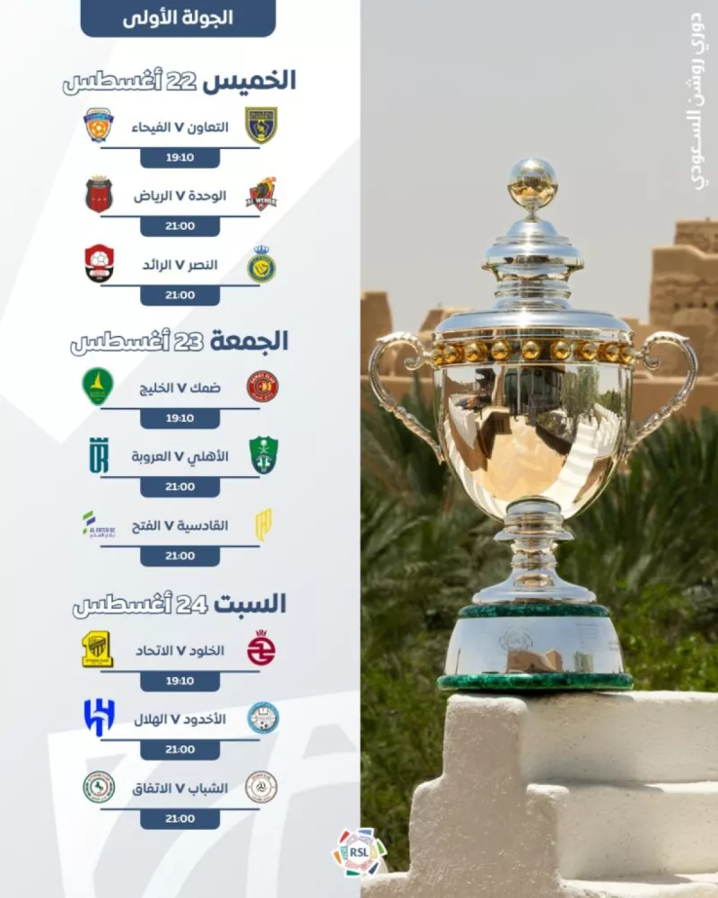 الجولة الأولى دوري روشن الجولة الأولى دوري روشن