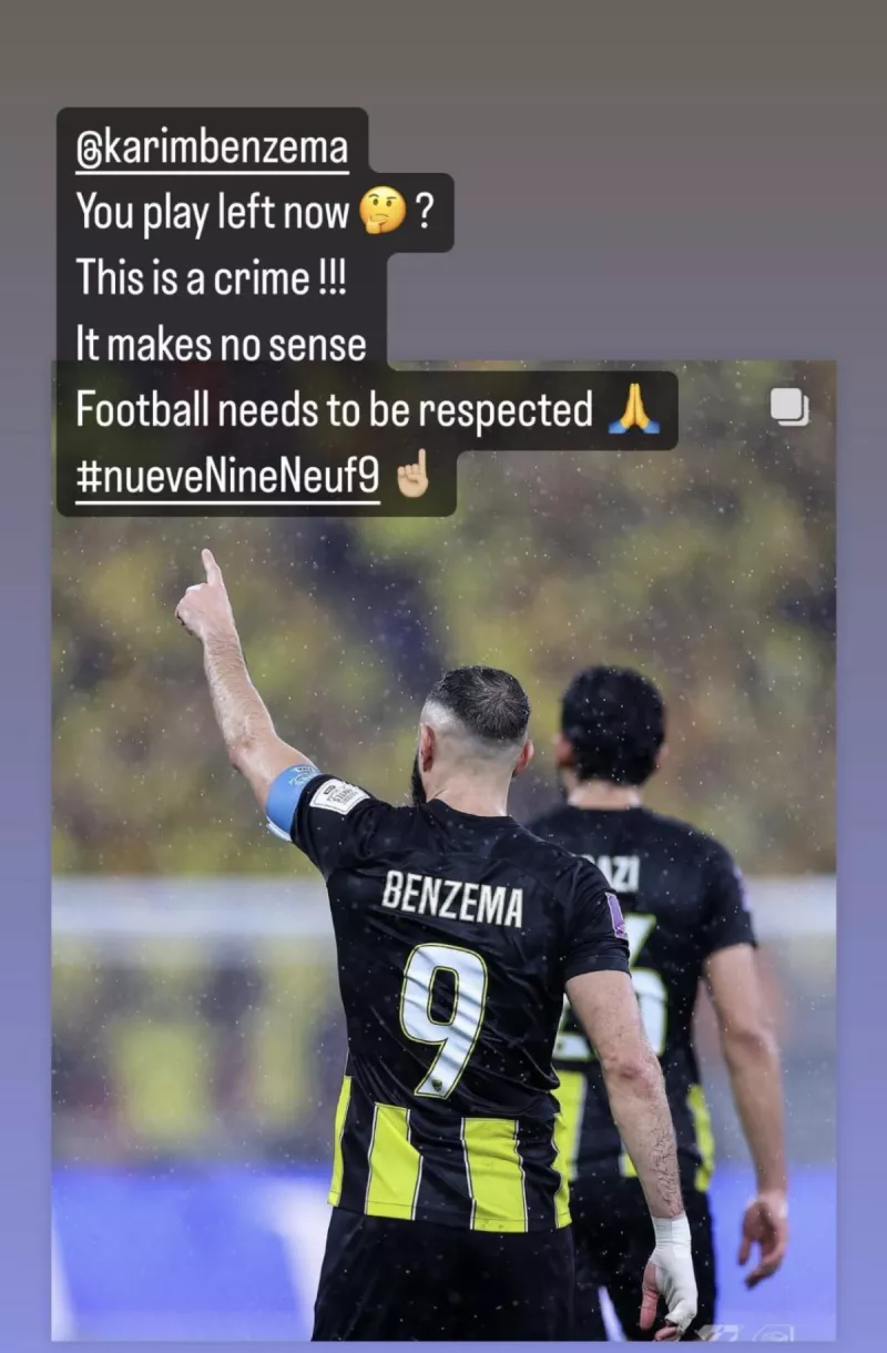 كريم بنزيما لاعب نادي الاتحاد السعودي