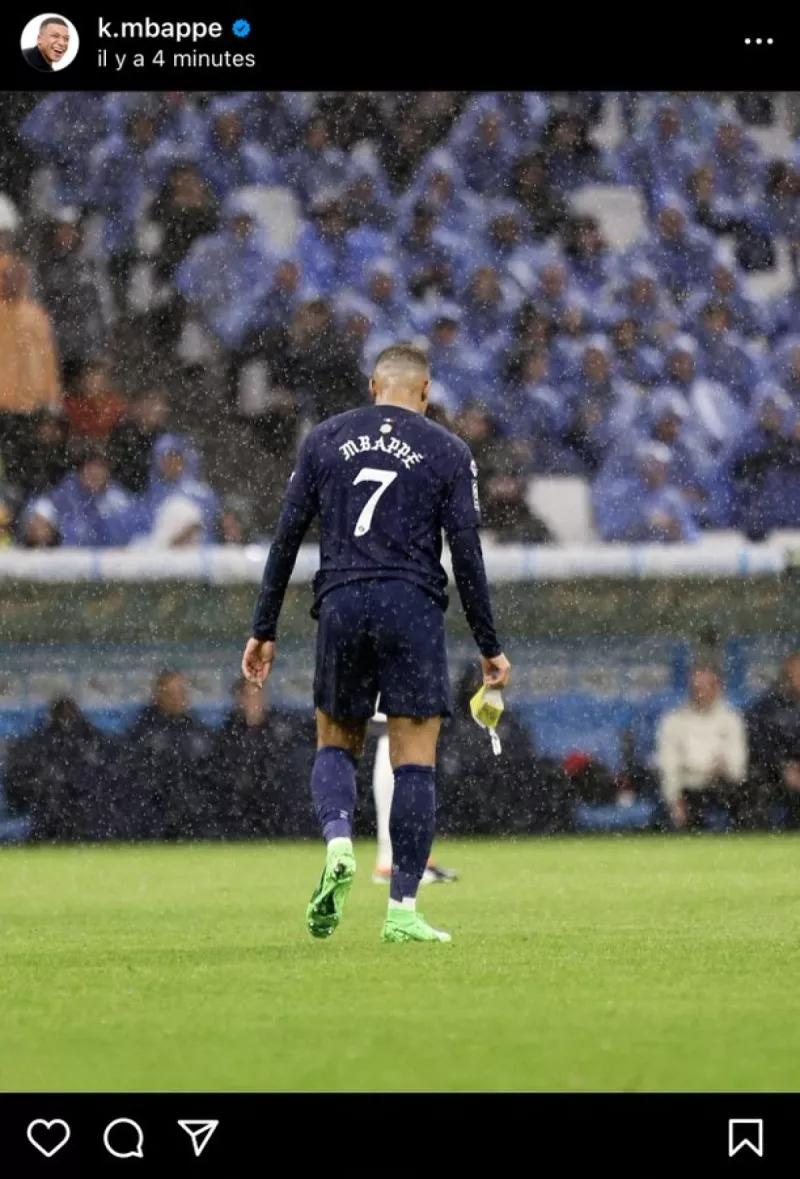 مبابي يودع باريس سان جيرمان بـ"صورة مثيرة" عقب مباراة مارسيليا في الدوري الفرنسي