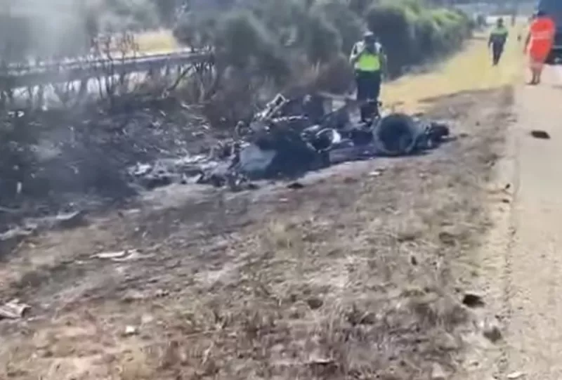 سيارة دييجو جوتا بعد وفاته في حادث سير